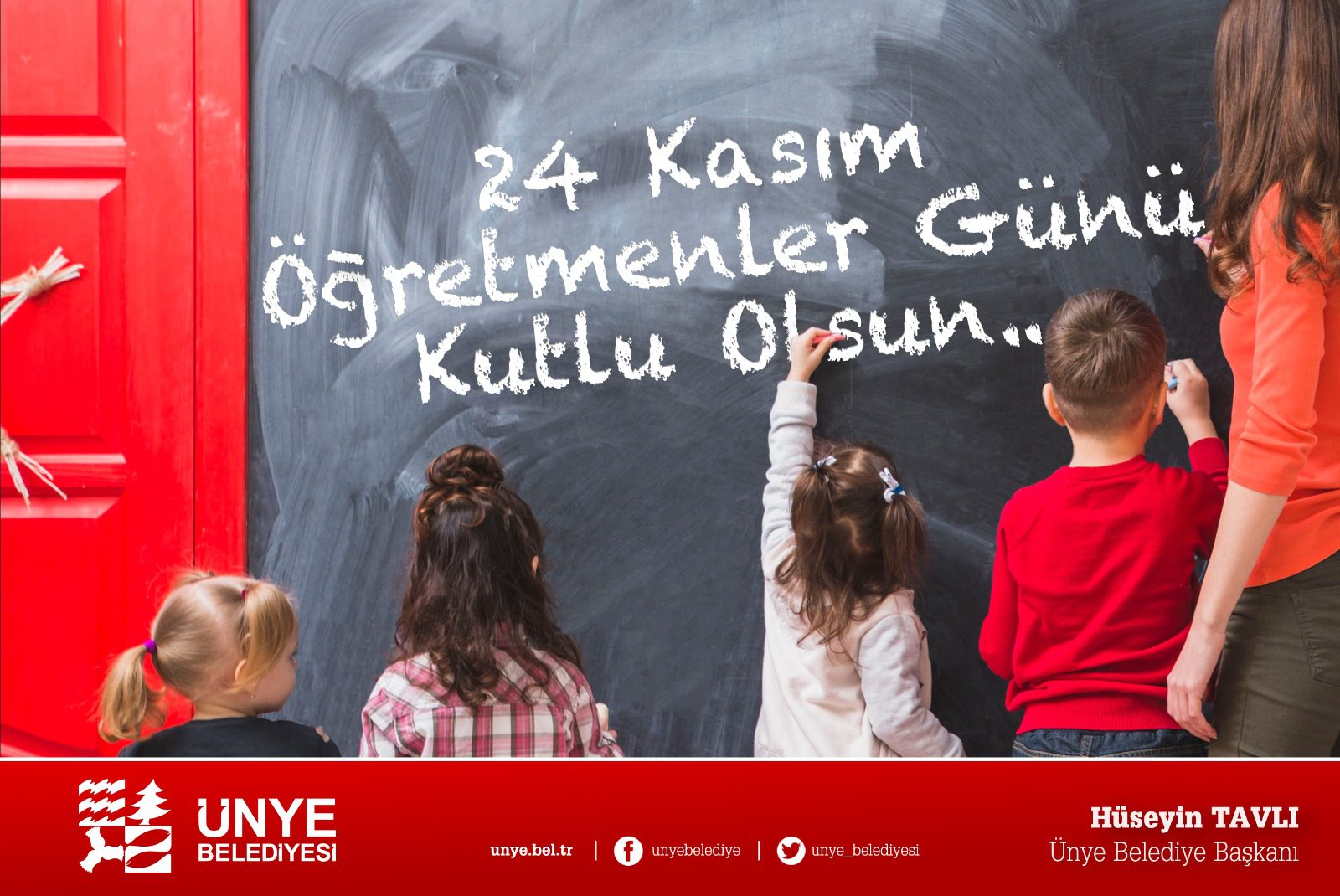 Ünye Belediye Başkanı Hüseyin Tavlı, “24 Kasım Öğretmenler Günü” dolayısıyla
