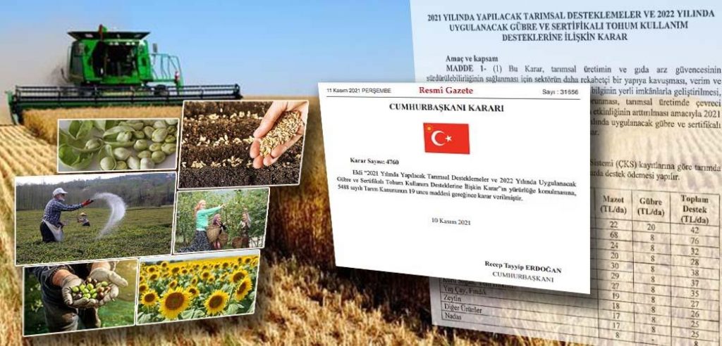 Çiftçilere Ödenecek Tarımsal Destekler Belli Oldu Tarimsaldestek20212022