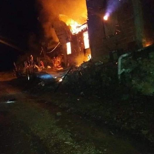Ev Yangınında Maddi Hasar Oluştu ev yangini gulyali
