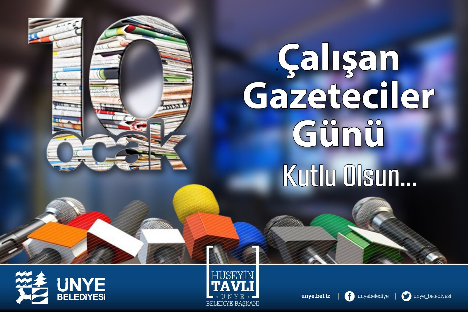 Ünye Belediye Başkanı Hüseyin Tavlı, “10 Ocak Çalışan Gazeteciler Günü”