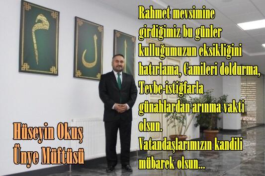 ÜNYE MÜFTÜSÜ OKUŞ'DAN KANDİL KUTLAMASI huseyin okus