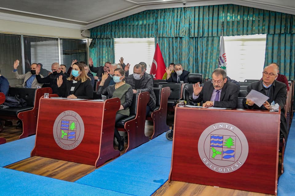 ÜNYE BELEDİYE MECLİSİ TOPLANDI meclis toplantisi subat 2
