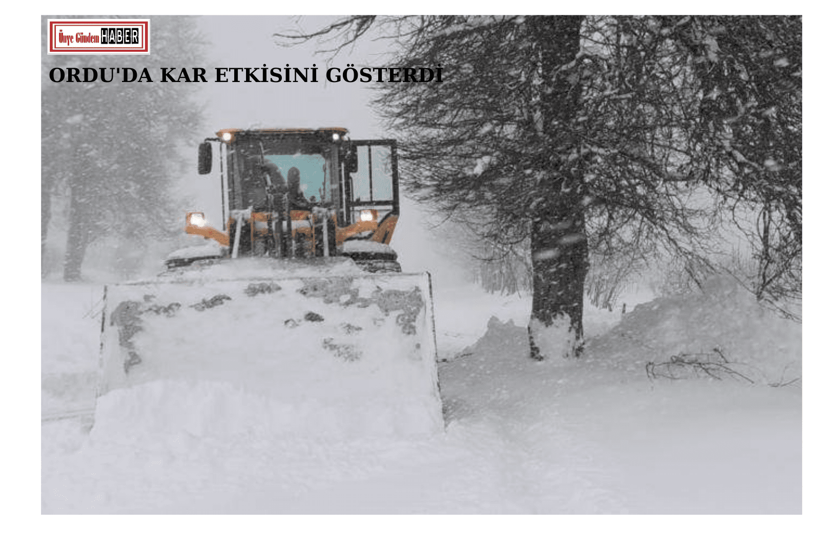 Meteoroloji tarafından hafta başından beri uyarısı yapılan kar yağışı Ordu’da