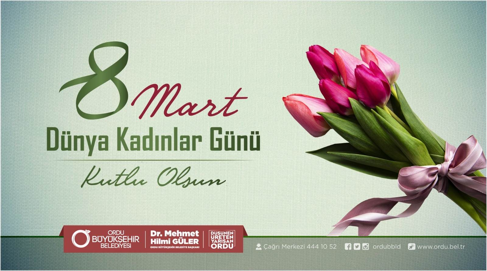 Ordu Büyükşehir Belediye Başkanı Dr. Mehmet Hilmi Güler, 8 Mart