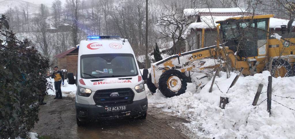 ORDU'DA KAR 1.5 METREYE YAKLAŞTI kar1