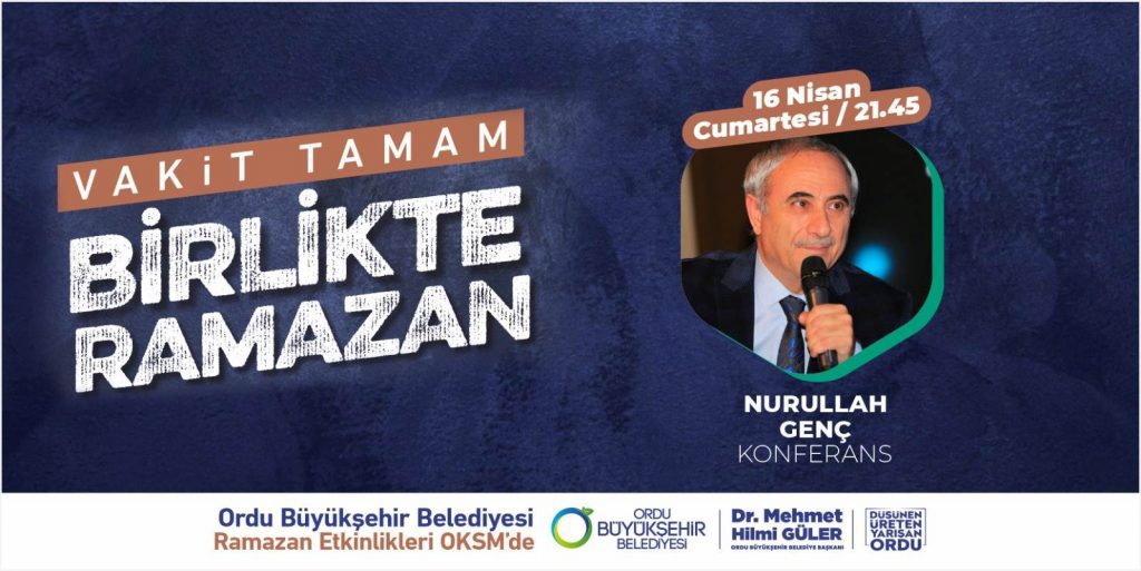 ŞAİR VE YAZAR NURULLAH GENÇ ORDU’YA GELİYOR SAIR