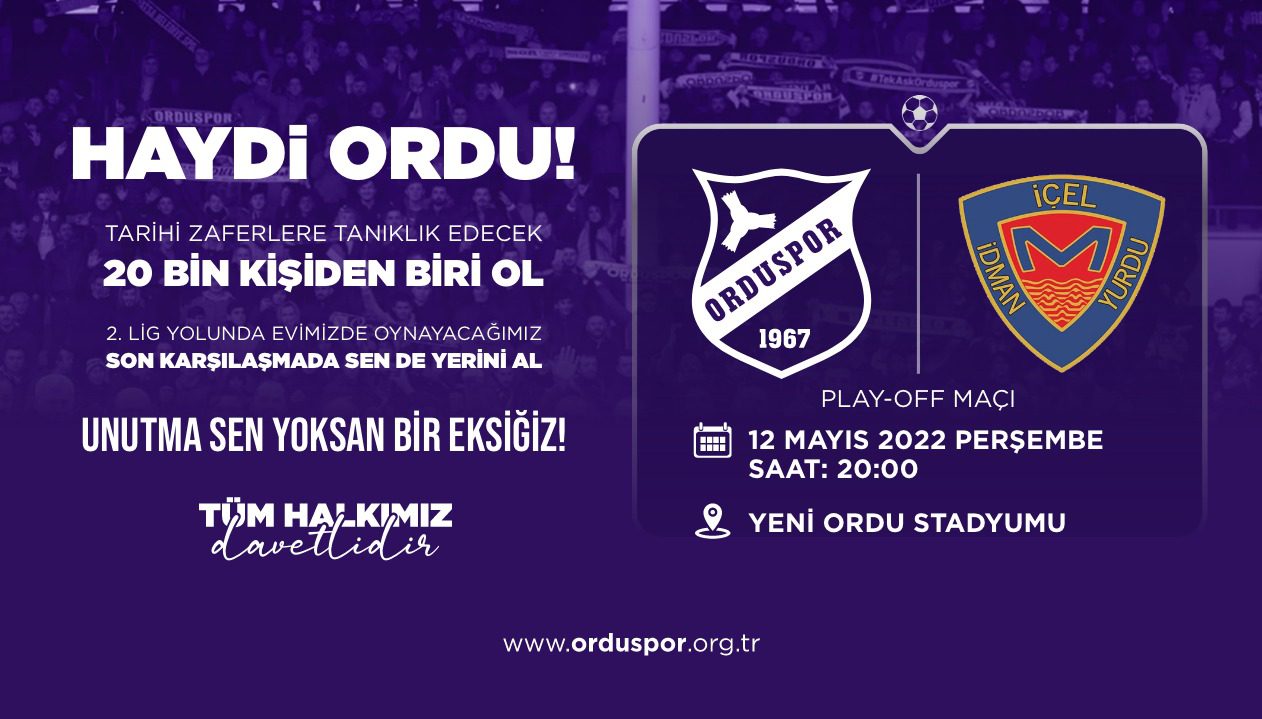 Orduspor efsanesini yeniden canlandıran halkın takımı Orduspor 1967, 2. Lig
