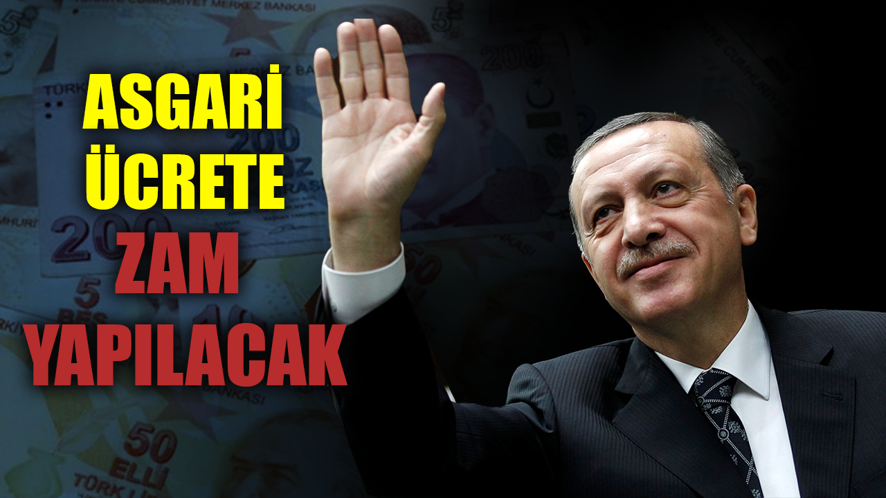 Başkan Erdoğan, asgari ücrete zam yapılacağı müjdesini verdi.  Erdoğan, kamu