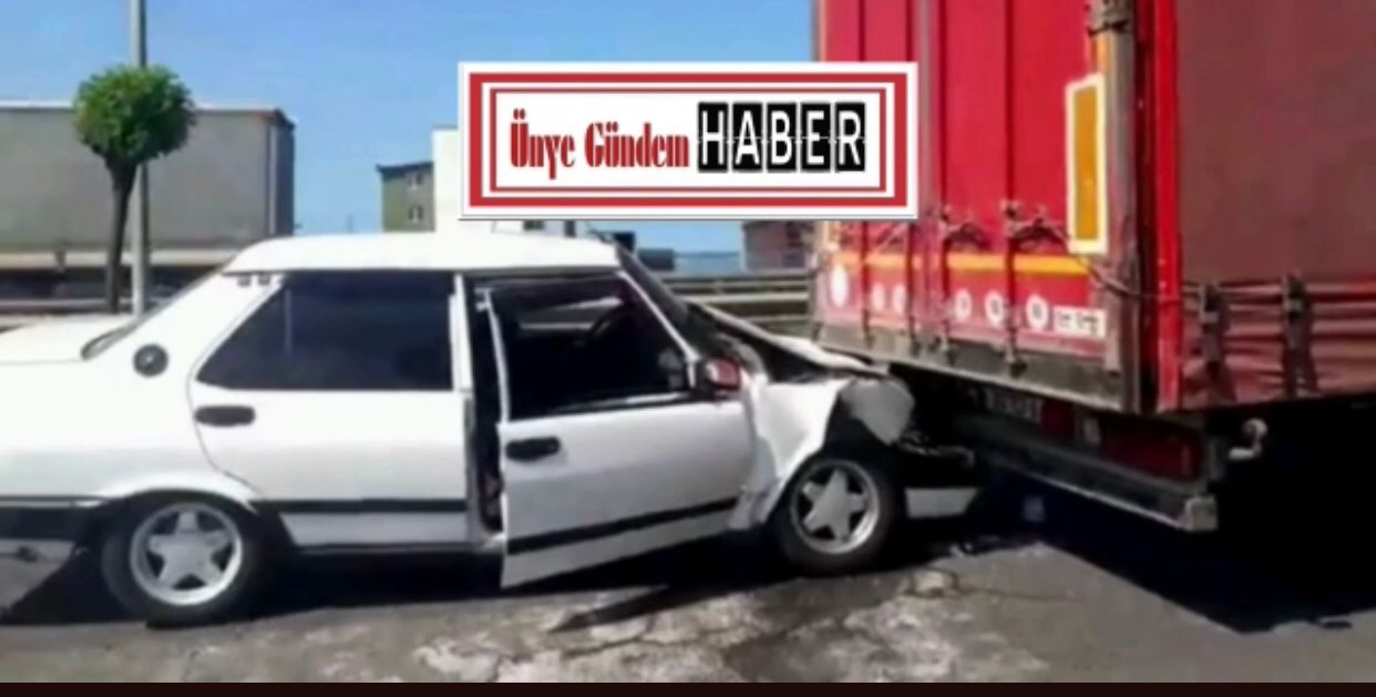 Ünye’nin Cevizdere  liman mevkiinde bugün 2 kişi yaralanmalı trafik