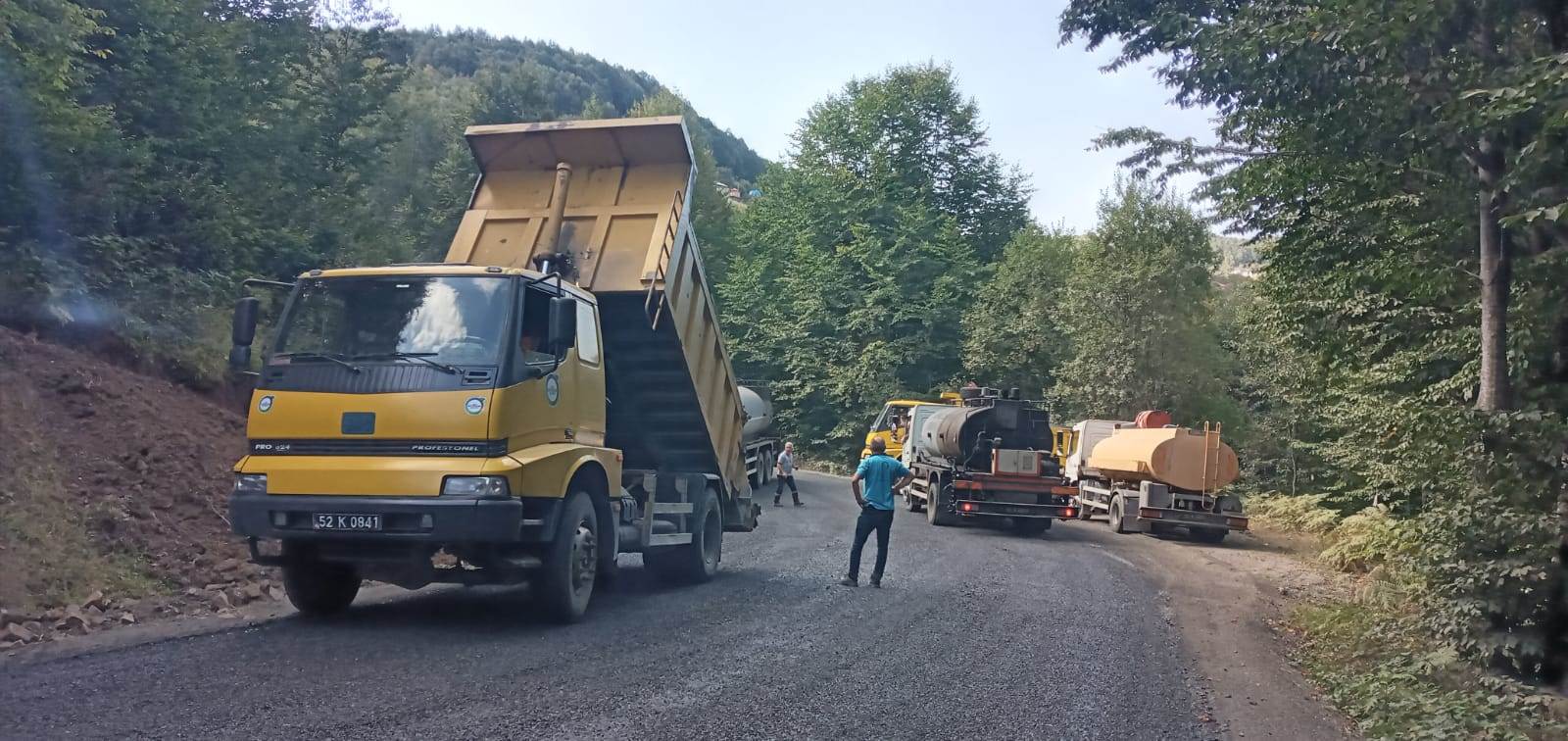 Ordu Büyükşehir Belediyesi, Akkuş ilçesinde 4 mahalleye bağlantı sağlayan grup