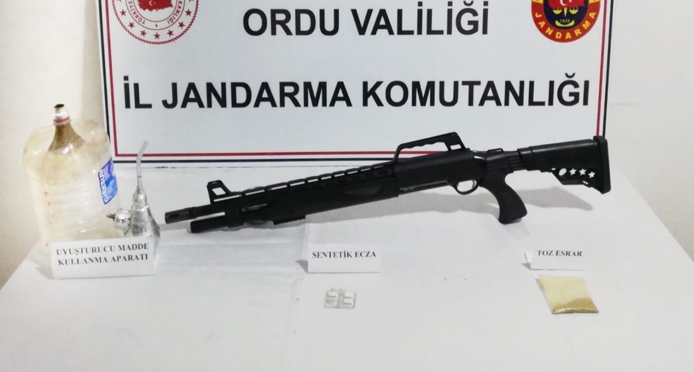 Ordu İl Jandarma Komutanlığınca uyuşturucu ile mücadele kapsamında yapılan istihbari
