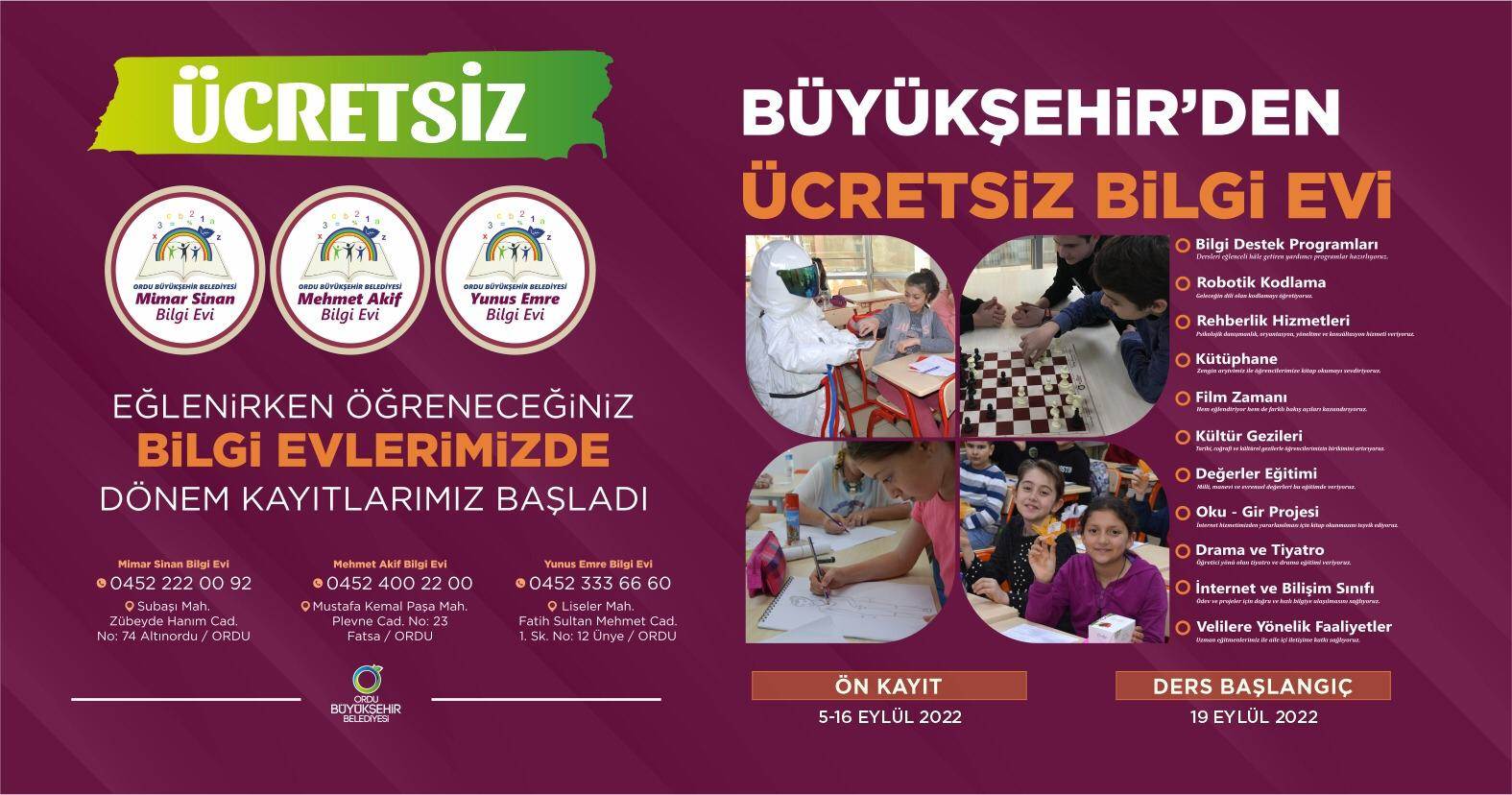 bilgi evlerinde eğitim yeniden başlıyor