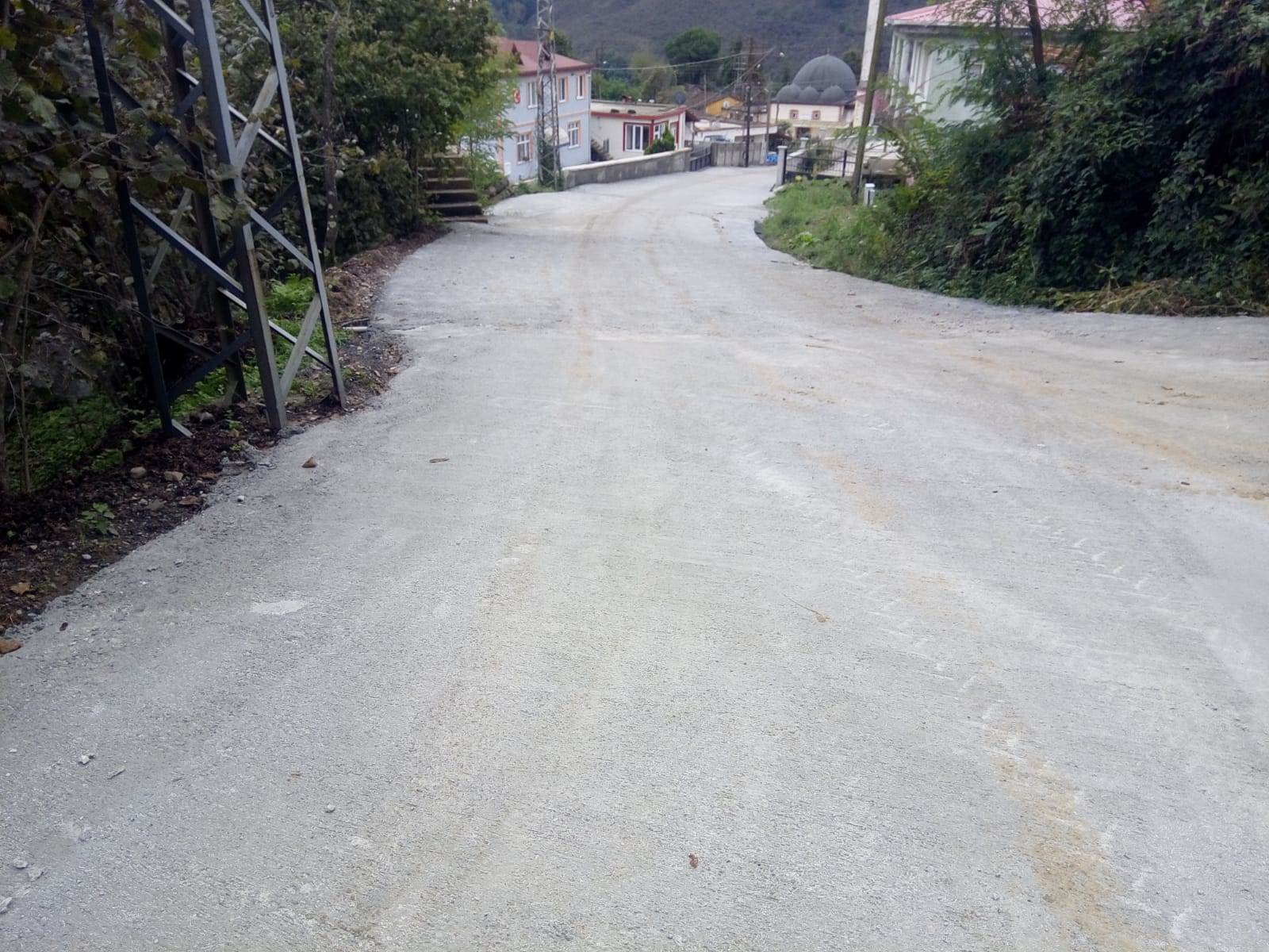 Ordu Büyükşehir Belediyesi’nin başlattığı asfalt ve beton yol seferberliği komşu