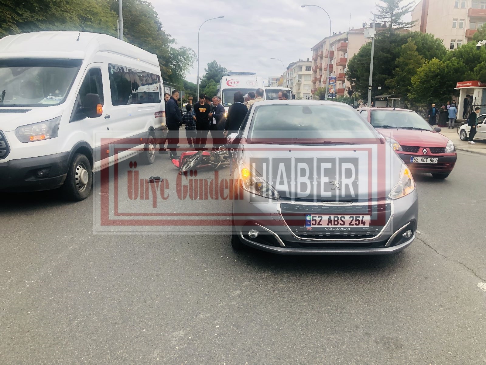 Ünye’de meydana gelen kazada motosiklet ile otomobil çarpışmasıyla 1 kişi