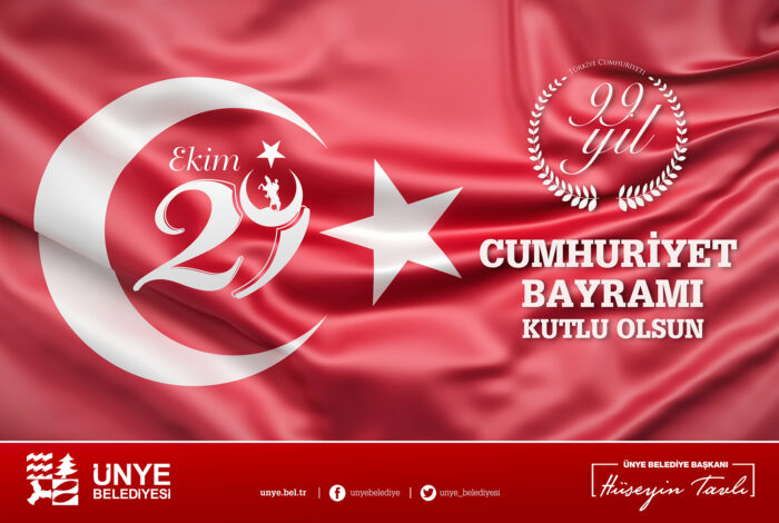 Ünye Belediye Başkanı Hüseyin Tavlı, 29 Ekim Cumhuriyet Bayramı dolayısıyla