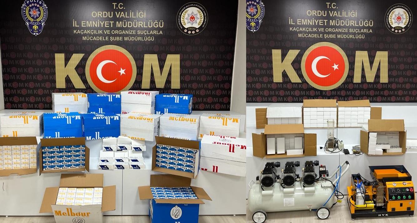 Ordu İl Emniyet Müdürlüğü ekiplerince Tütün ve Tütün mamullerine yönelik
