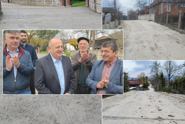 Ünye’de beton yol çalışmalarıyla mahallelerde konforlu ulaşım sağlanırken, Belediye Başkanı