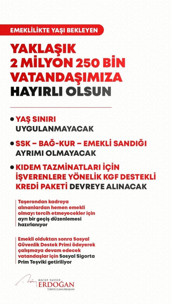 Emeklilikte Yaş Sınırı Kalktı 0x0 eyt son dakika eytde yas sarti kalkti baskan erdogan mujdeledi emeklilikte yasa takilanlar icin yas siniri yok 1672251752683