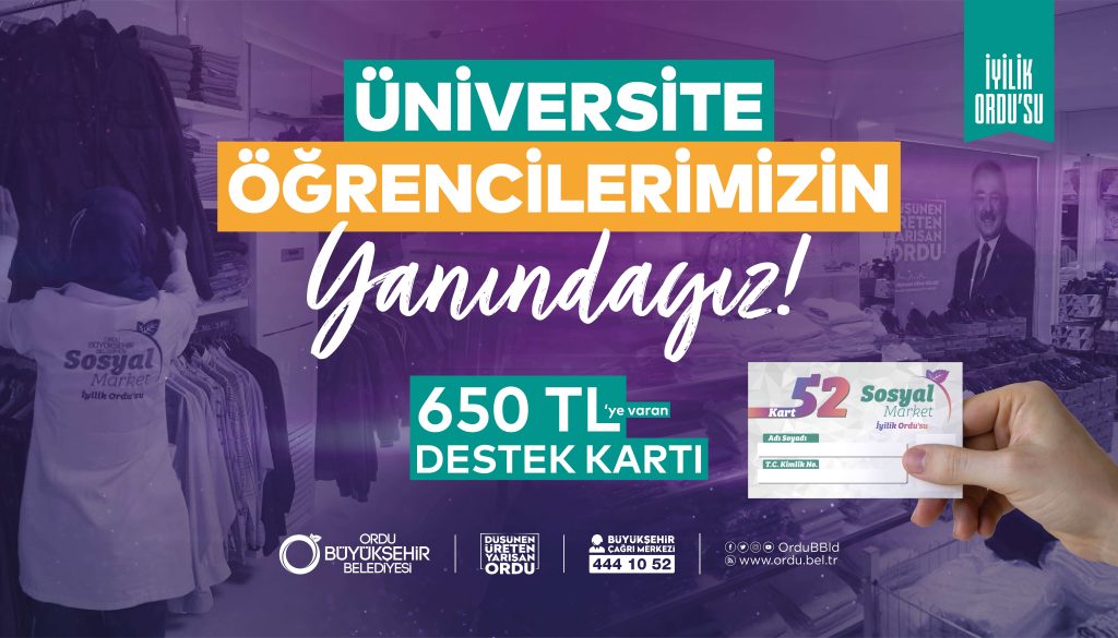 BÜYÜKŞEHİRDEN ÜNİVERSİTE ÖĞRENCİLERİNE 650 TL’YE VARAN DESTEK d
