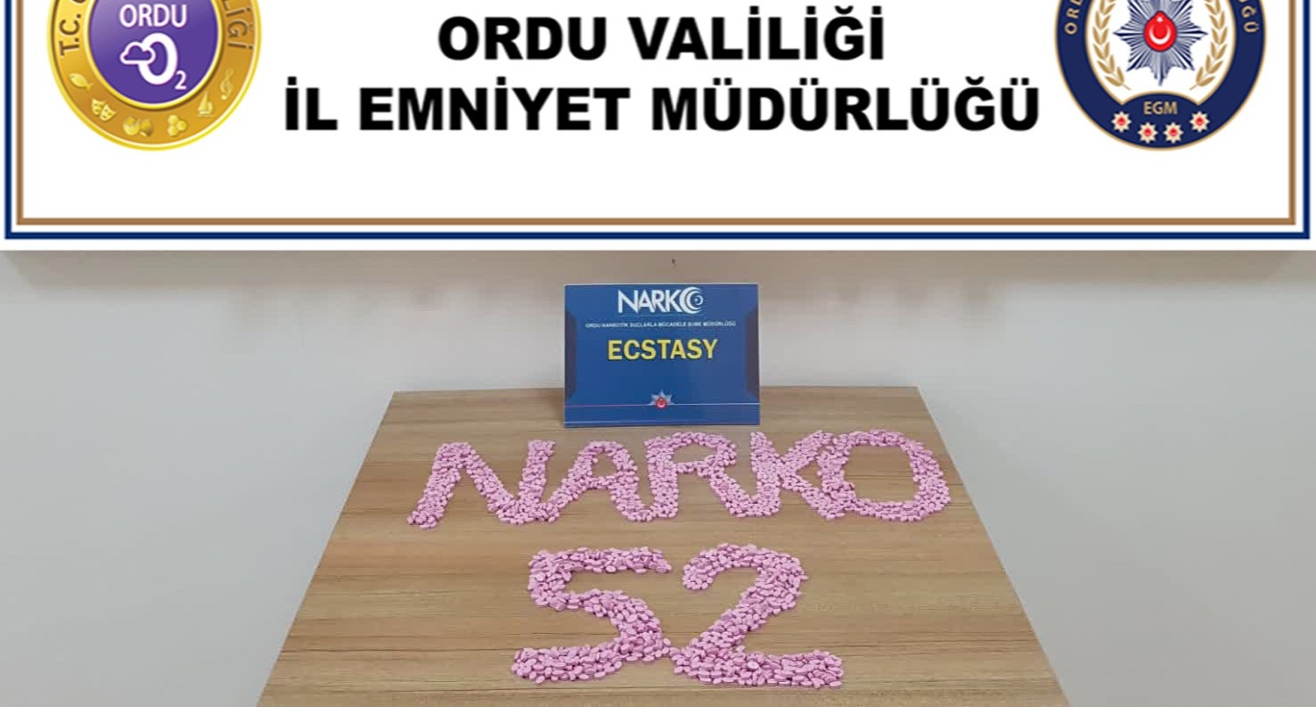 Ordu Emniyet Müdürlüğü tarafından 05.12.2022 ile 11.12.2022 tarihleri arasında Narkotik