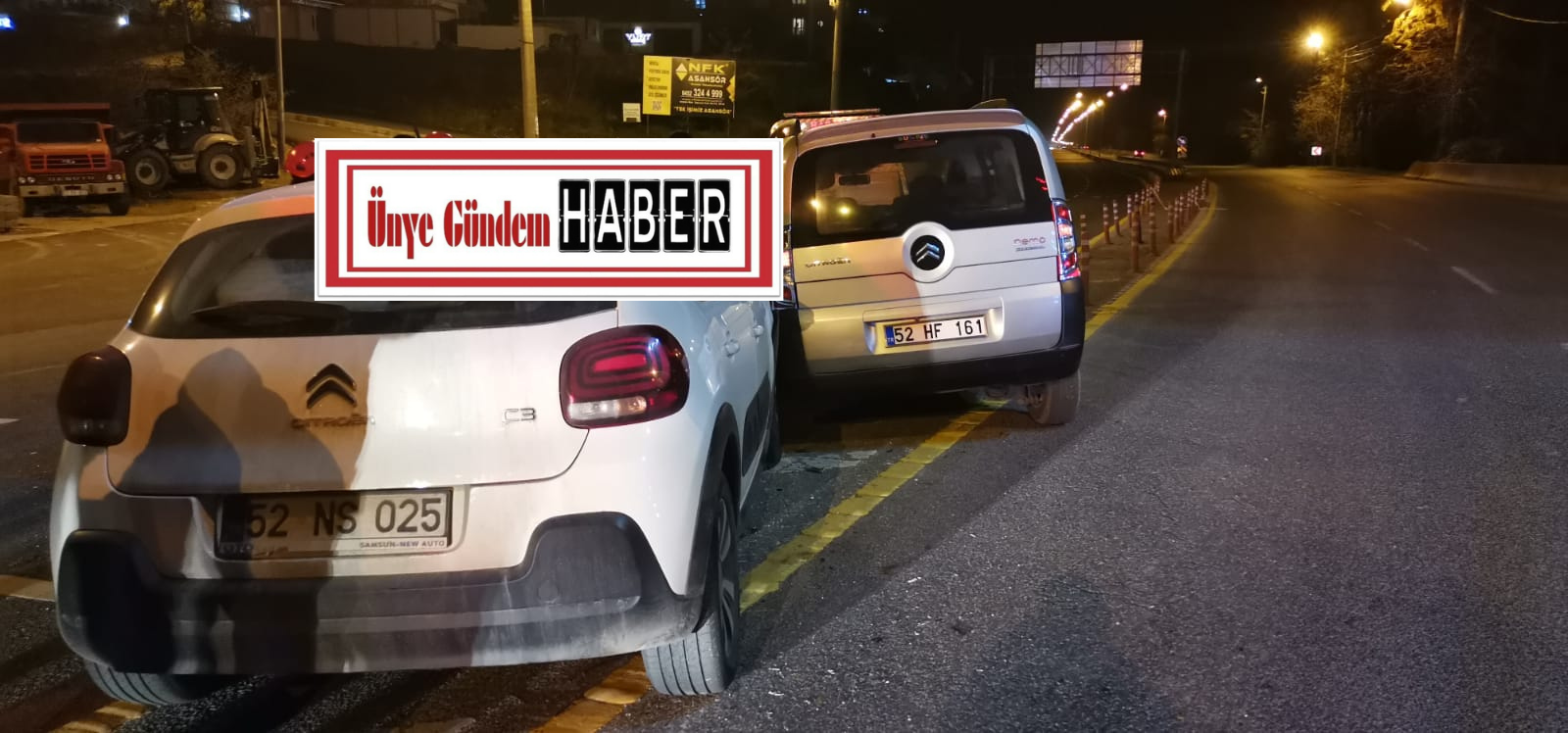 Ünye’de meydana gelen kazada 1 kişi yaralandı. 