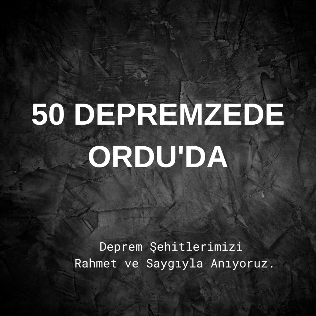 50 DEPREMZEDE ORDU'YA GETİRİLDİ Siyah Sade 17 Agustos Golcuk Depremi Anma Instagram Gonderisi