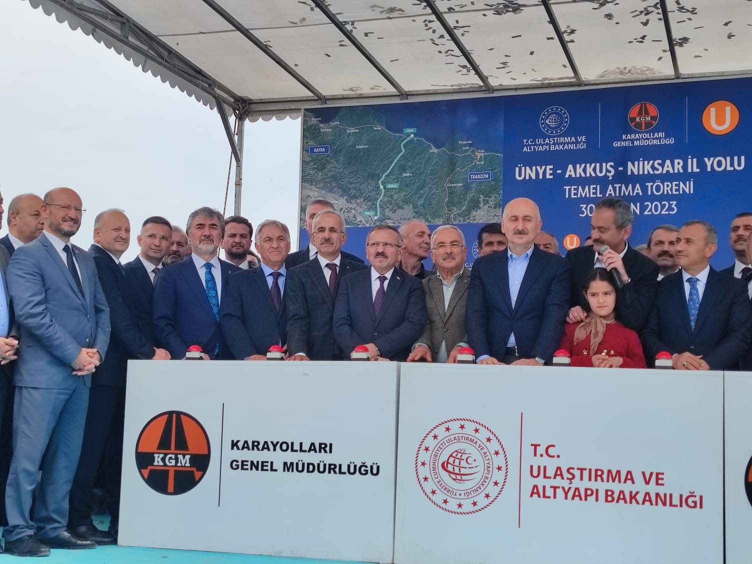 Ünye-Akkuş-Niksar Yolunun Temel Atma Töreni Yapıldı Bölgemizin en önemli ulaşım