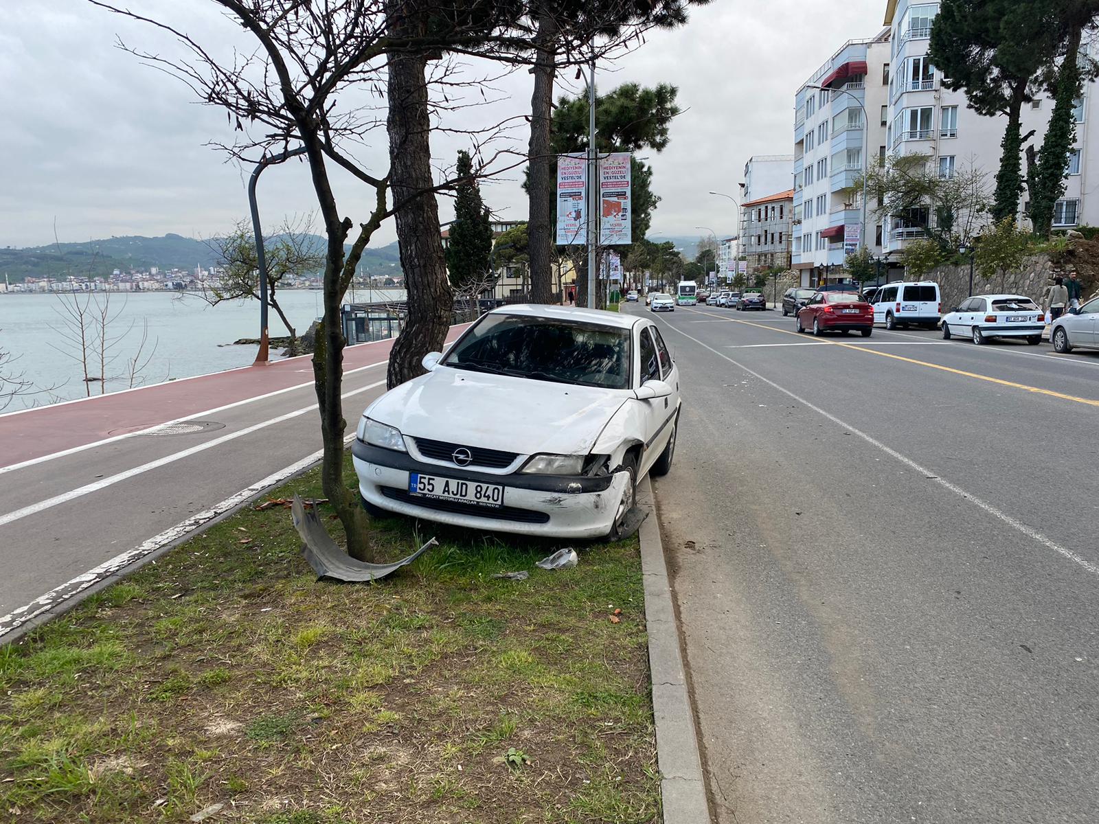 Ünye’de meydana gelen trafik kazasında felaketten dönüldü. Edinilen bilgiye göre