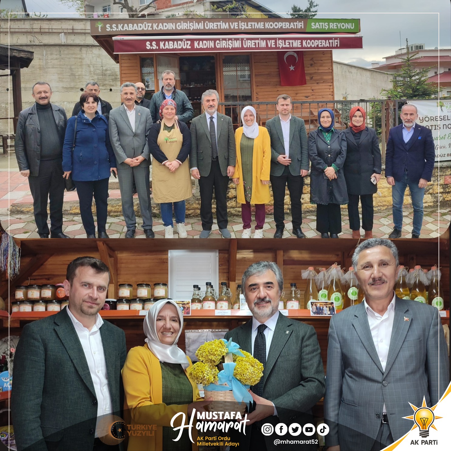 AK Parti Ordu Milletvekili Adayı Mustafa Hamarat seçim çalışmalarını Kabadüz
