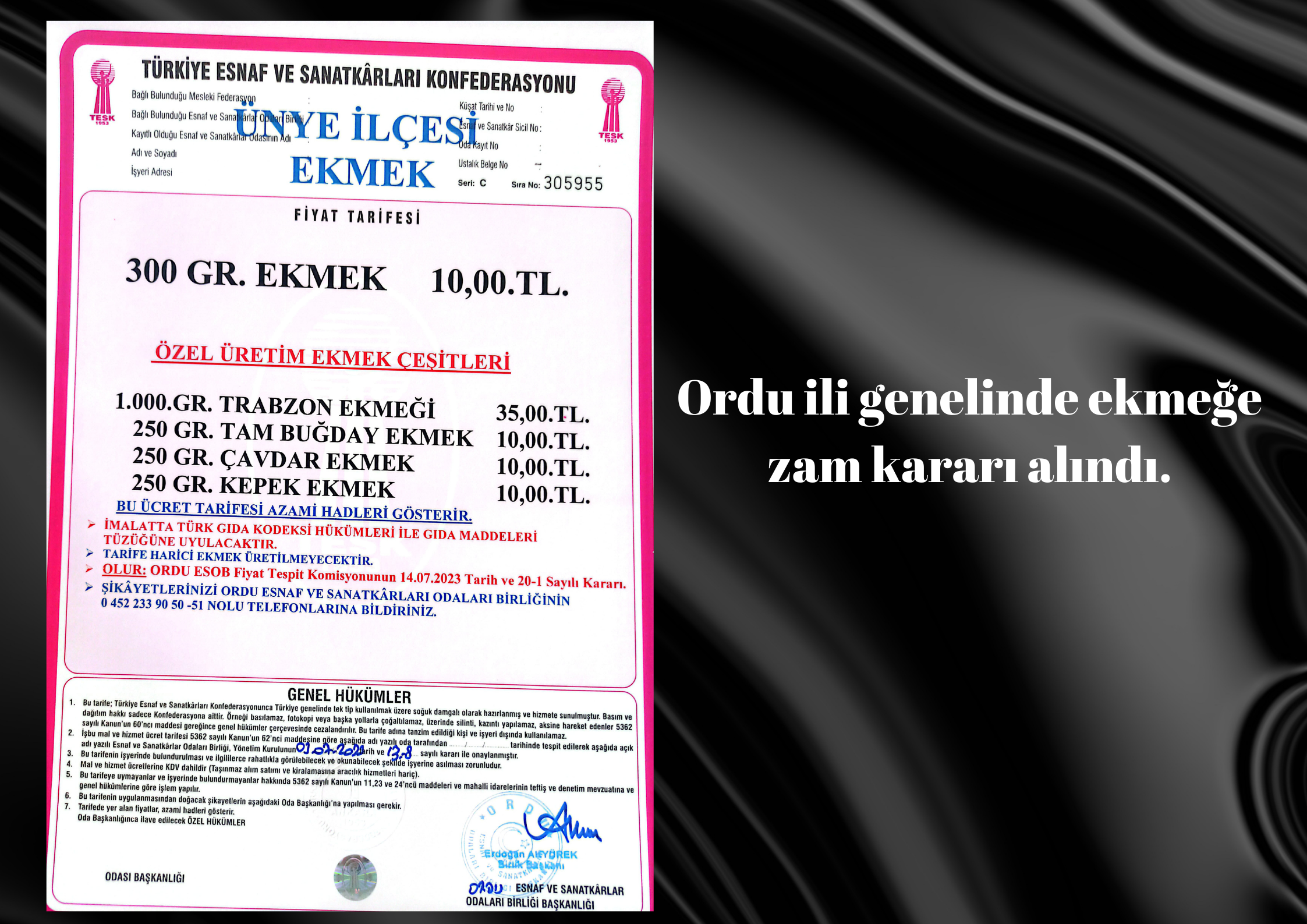 &nbsp;Ham maddeye ve asgari ücrete gelen zamlarla beraber fırıncılar fiyat
