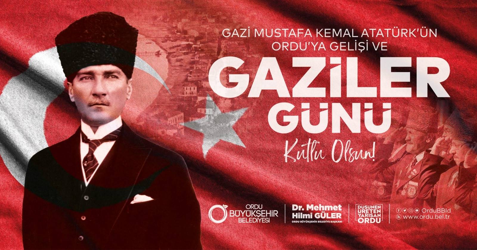 BAŞKAN GÜLER’DEN 19 EYLÜL GAZİLER GÜNÜ MESAJI Ordu Büyükşehir Belediye