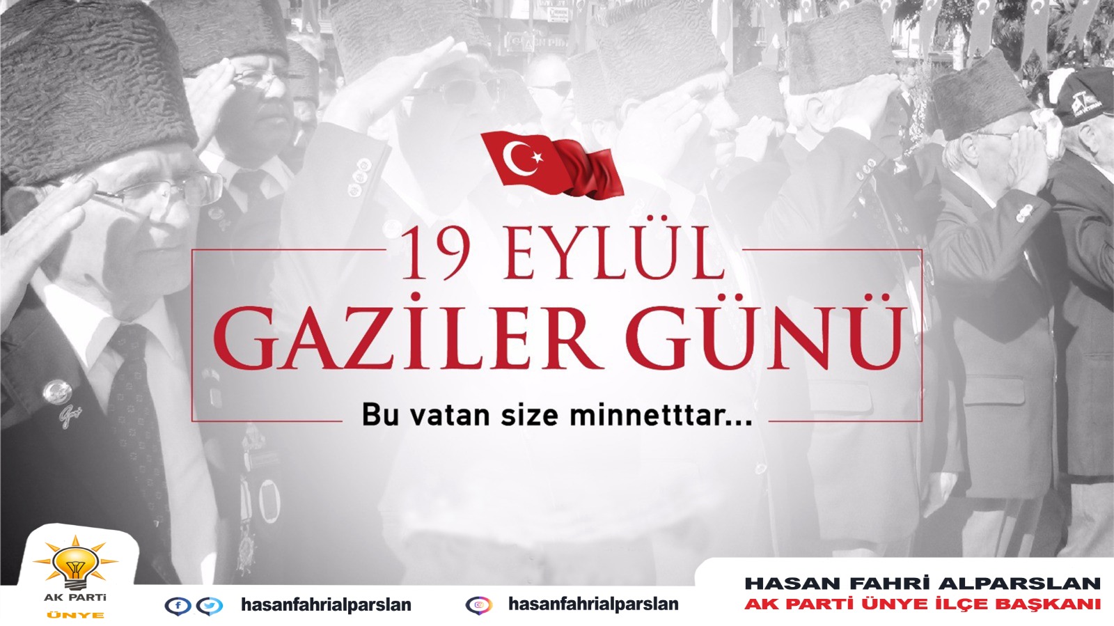 Ak Parti Ünye İlçe Başkanı Hasan Fahri Alparslan, 19 Eylül