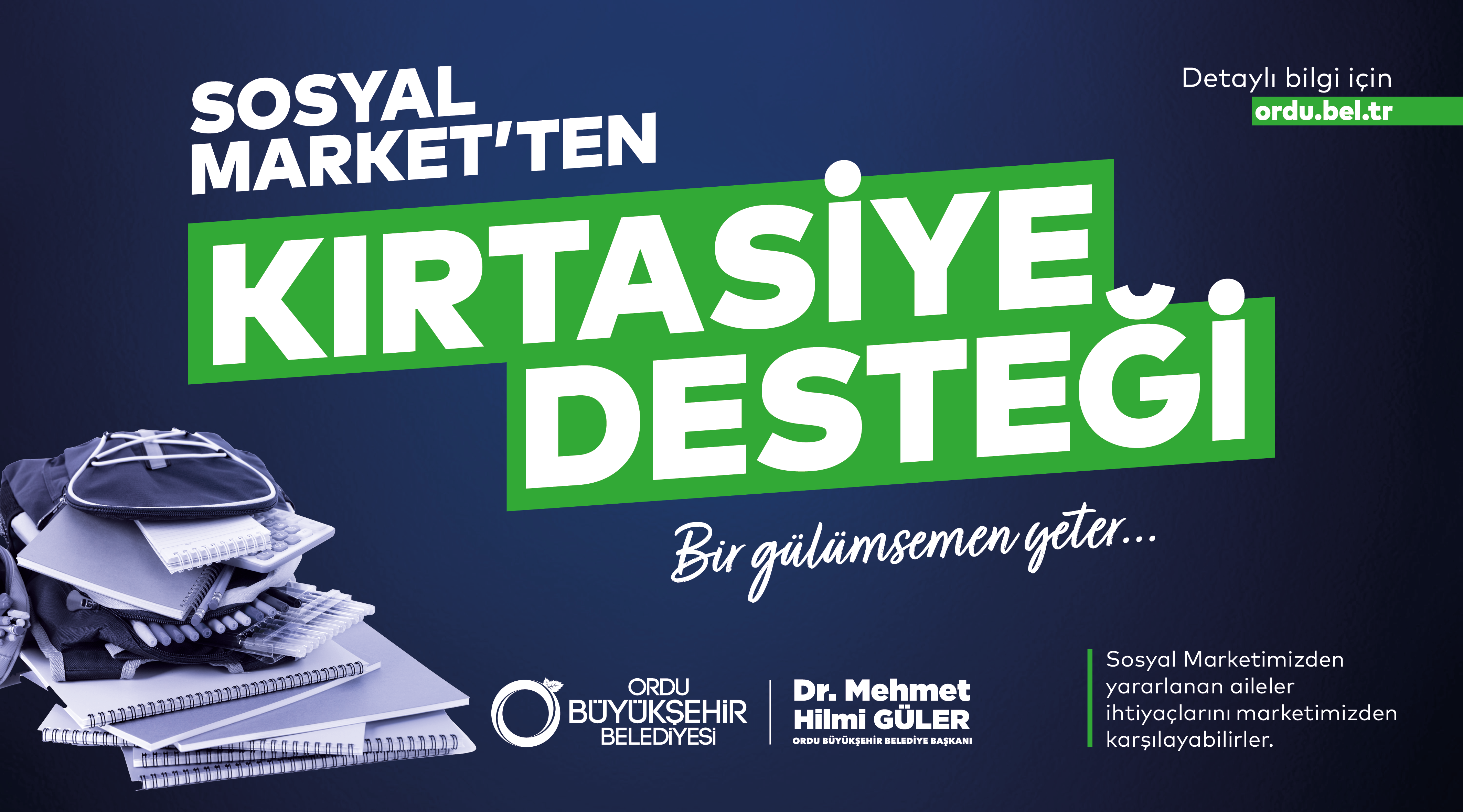 BÜYÜKŞEHİR’DEN ÖĞRENCİLERE SOSYAL MARKET DESTEĞİ Ordu Büyükşehir Belediyesi bünyesinde yer