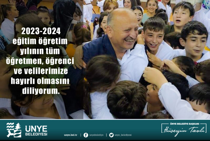 Ünye Belediye Başkanı Hüseyin Tavlı 2023-2024 eğitim öğretim yılının başladığı