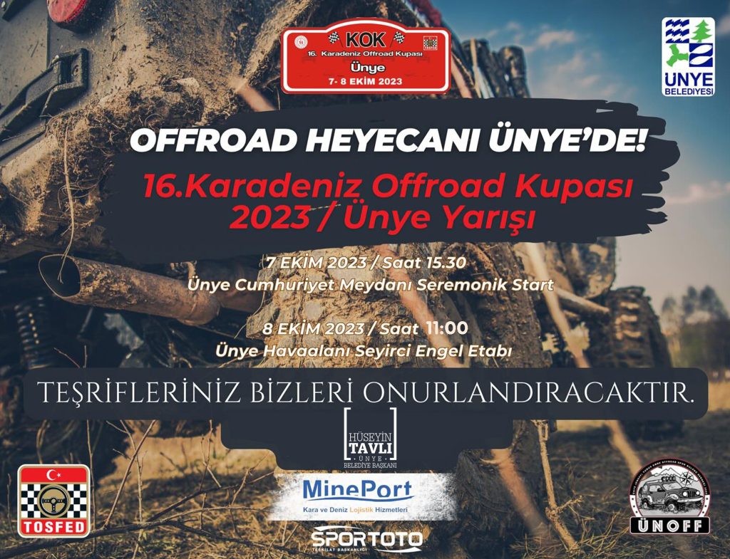 ÜNYE’DE 3. KEZ OFF-ROAD HEYECANI BAŞLIYOR O2