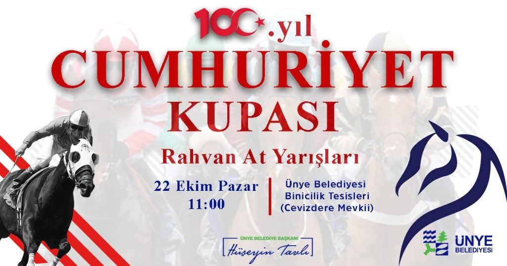 CUMHURİYETİN KURULUŞUNUN 100 YILI CUMHURİYET KUPASI RAHVAN AT YARIŞLARI İLE TAÇLANACAK c