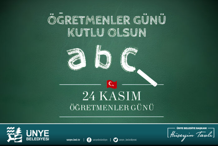 Ünye Belediye Başkanı Hüseyin Tavlı, “24 Kasım Öğretmenler Günü” dolayısıyla