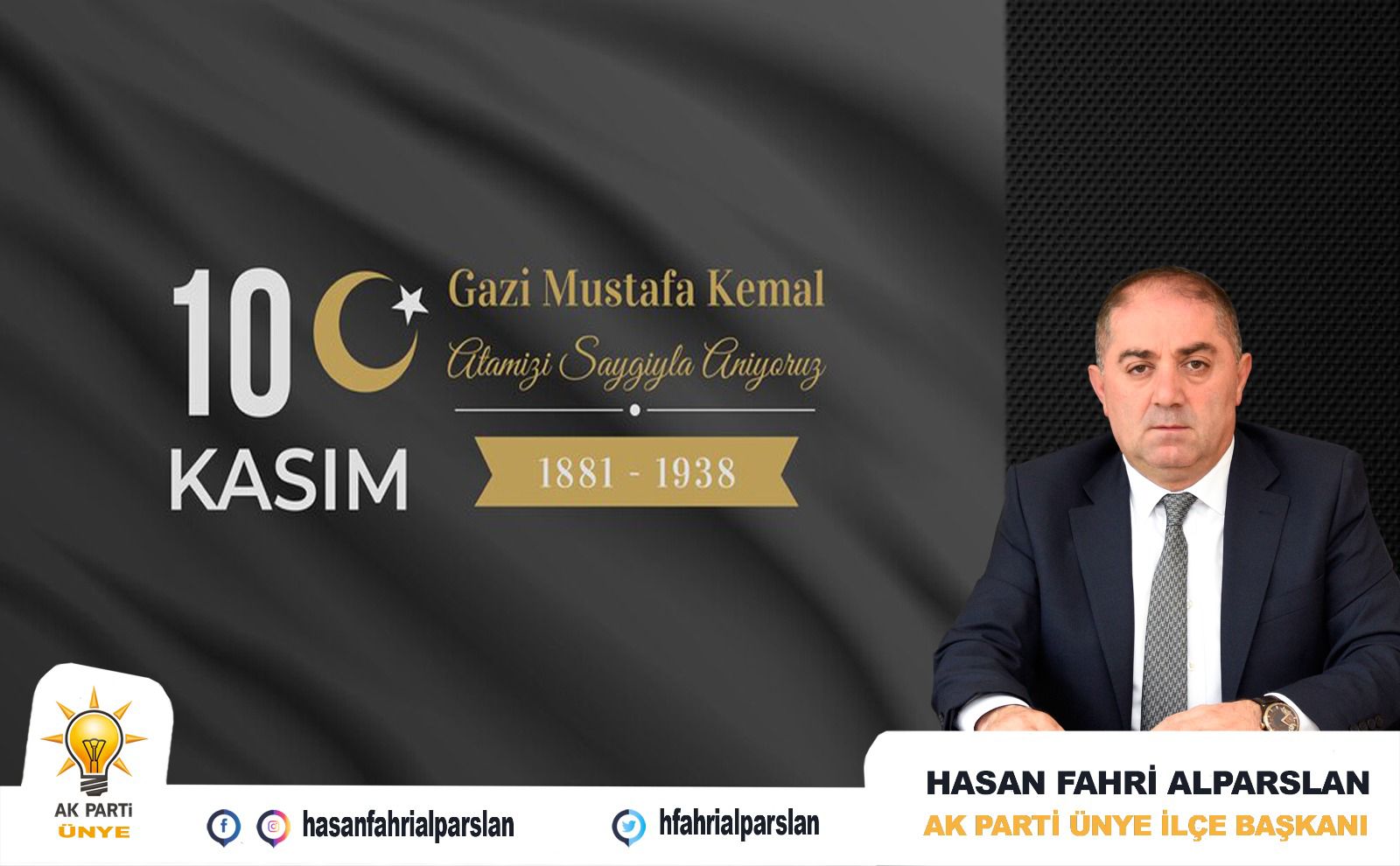 AK Parti Ünye İlçe Başkanı Hasan Fahri Alparslan, Türkiye Cumhuriyeti’nin