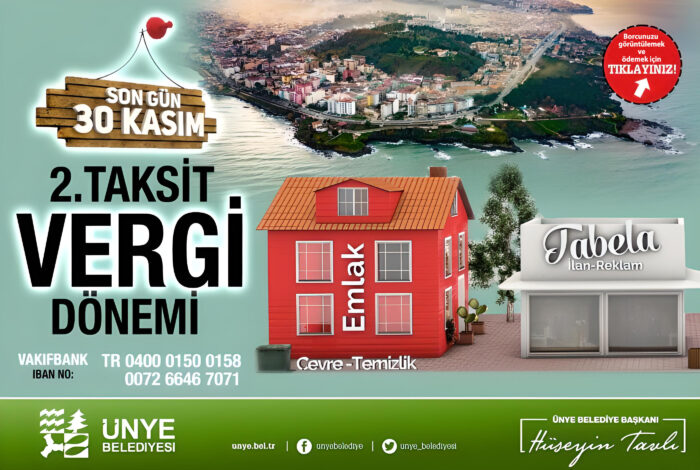 ÇEVRE TEMİZLİK ve EMLAK VERGİSİ’NDE SON GÜN 30 KASIM… c 1