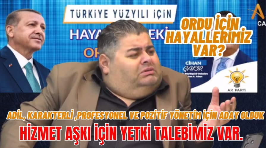 BAŞKANLAR BAŞKANI ÇAKIR”DONANIMLIYIZ VE ŞEHRÜL EMİNLİĞE TALİBİZ” ci