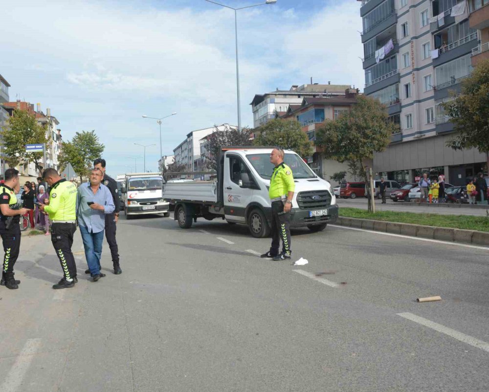 Cumartesi günü Ünye Sanayi Sitesi mevkiinde meydana gelen kazada yaralanan