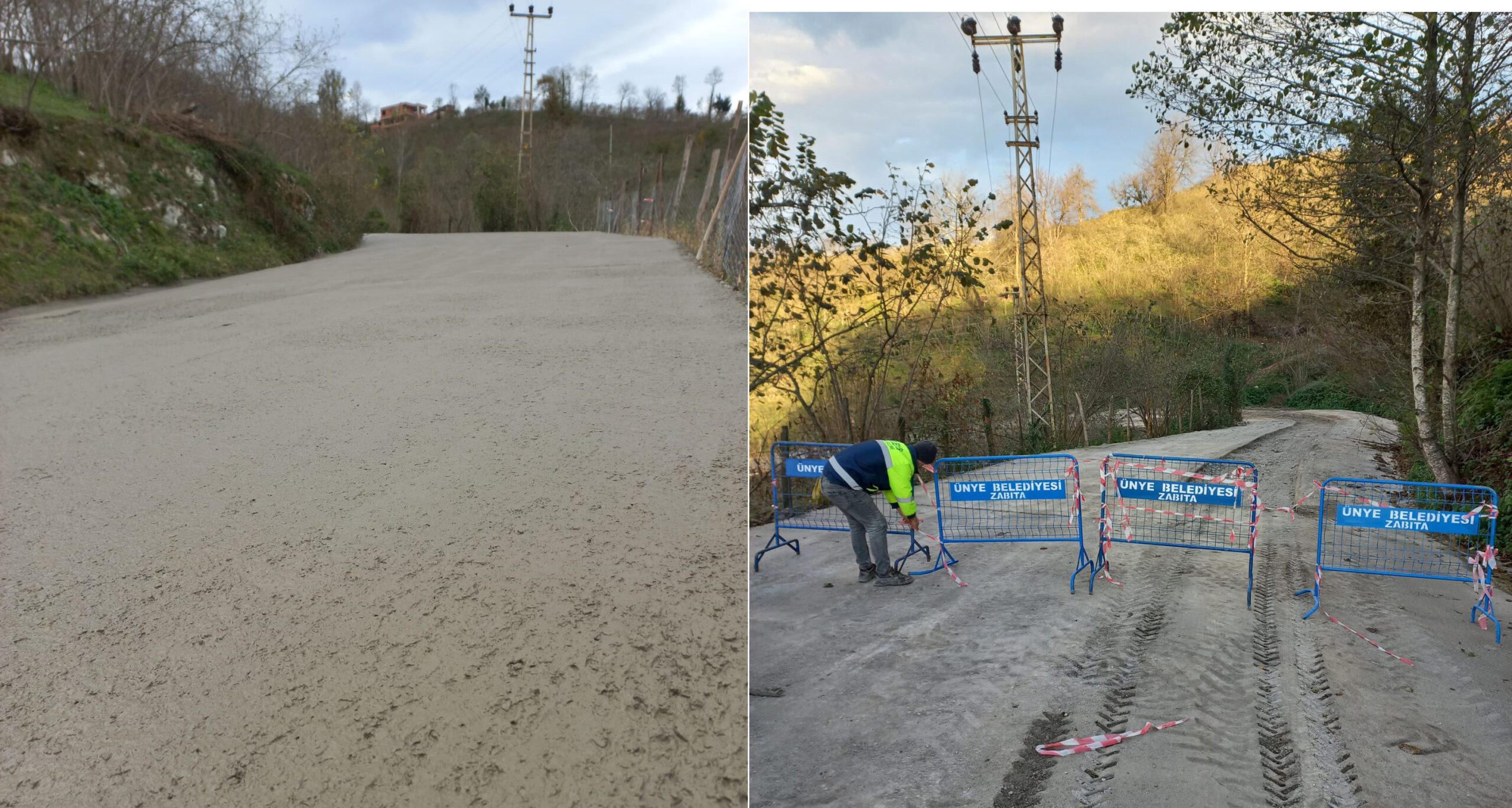 Ünye Belediyesi ilçe genelinde başlattığı beton yol seferberliğini hız kesmeden