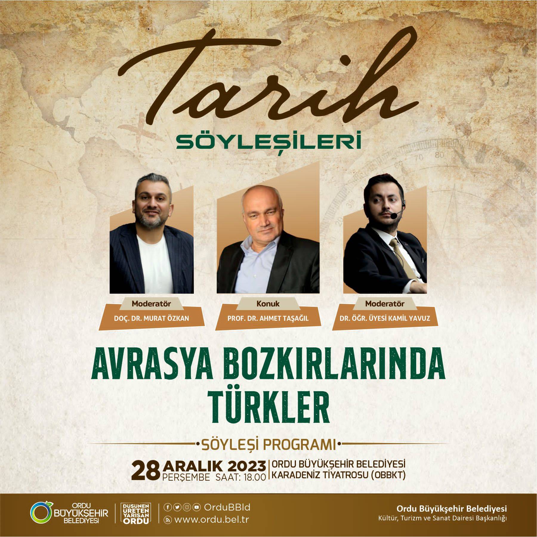 SÖYLEŞİ GÜNLERİ DEVAM EDİYOR Ordu Büyükşehir Belediyesi Kültür, Turizm ve