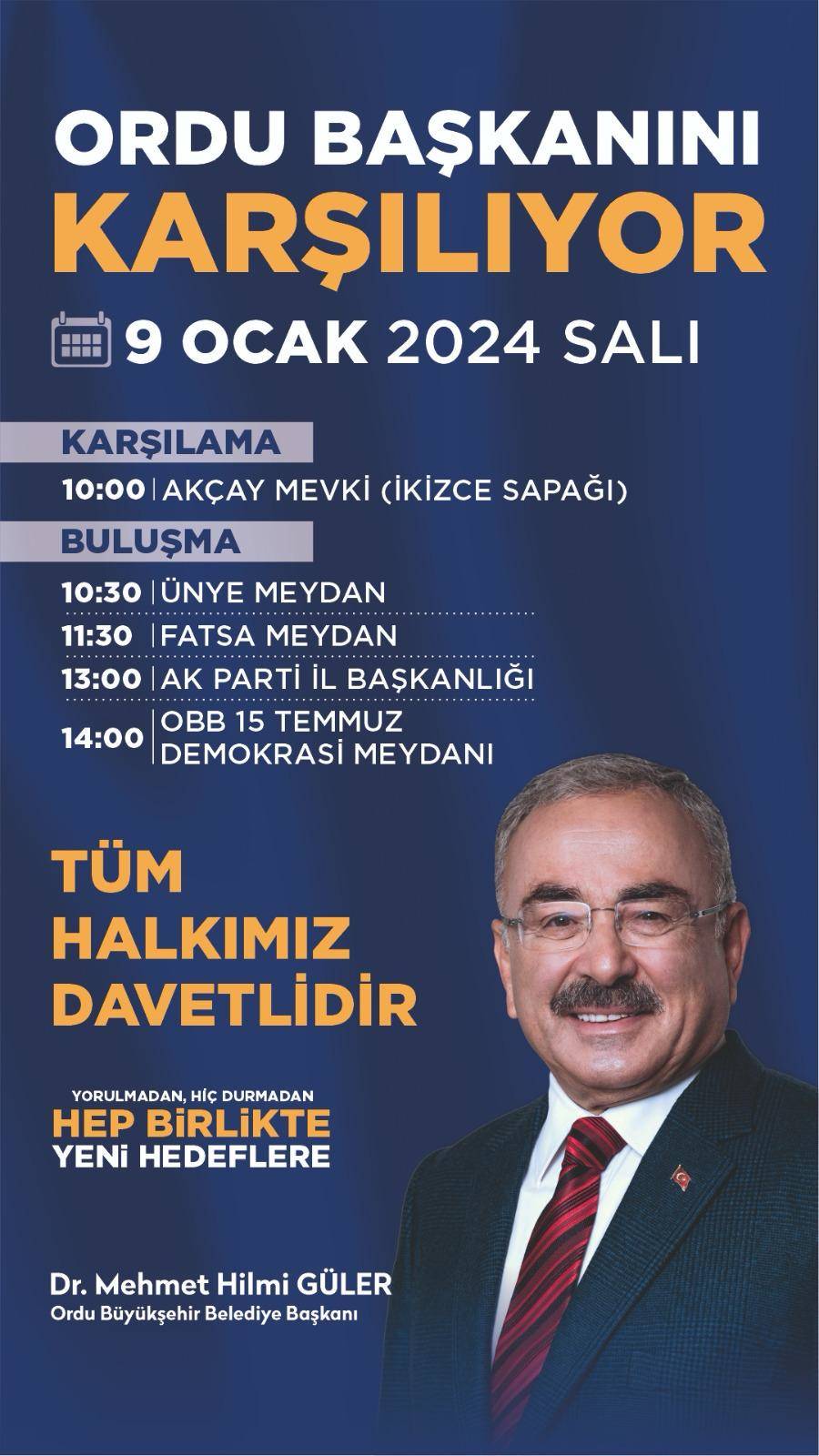 ORDU BAŞKANINI KARŞILIYOR Cumhurbaşkanı Recep Tayyip Erdoğan tarafından yeniden Cumhur