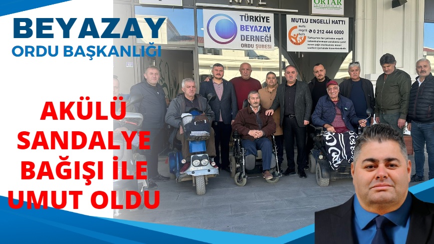 Beyazay Engelliler Derneği’ne müracaat eden Cezmi Dinç’e&nbsp; yardım eli uzandı.
