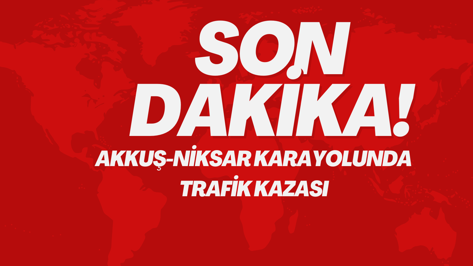 Akkuş – Niksar Karayolunda otomobil ile tırın çarpışması sonucu biri