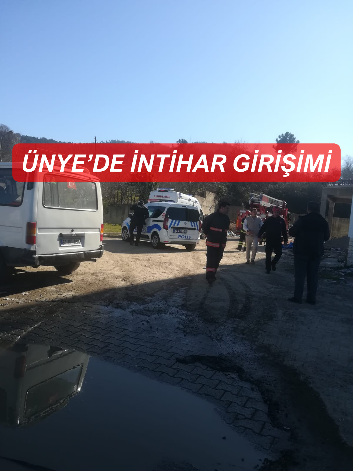 Ünye Öğretmenevi çevresinde yaşanan olayda ekiplerin müdahalesiyle bir vatandaş güvenli