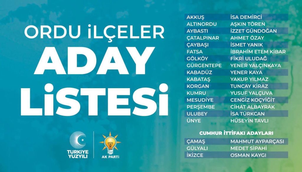 AK PARTİ ADAYLARI BELLİ OLDU ak