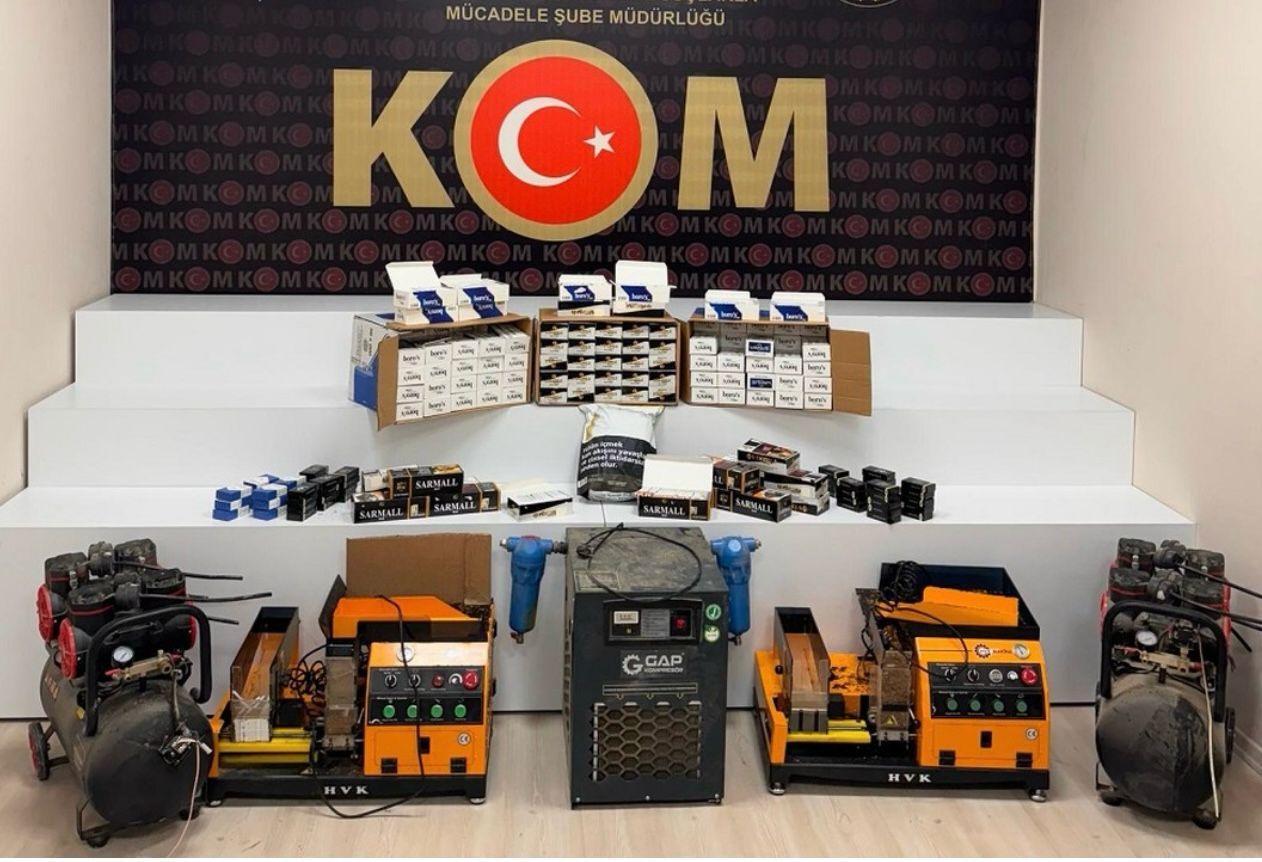 06.02.2024 günü KOM Şube Müdürlüğü ekiplerince kaçak tütün ve tütün