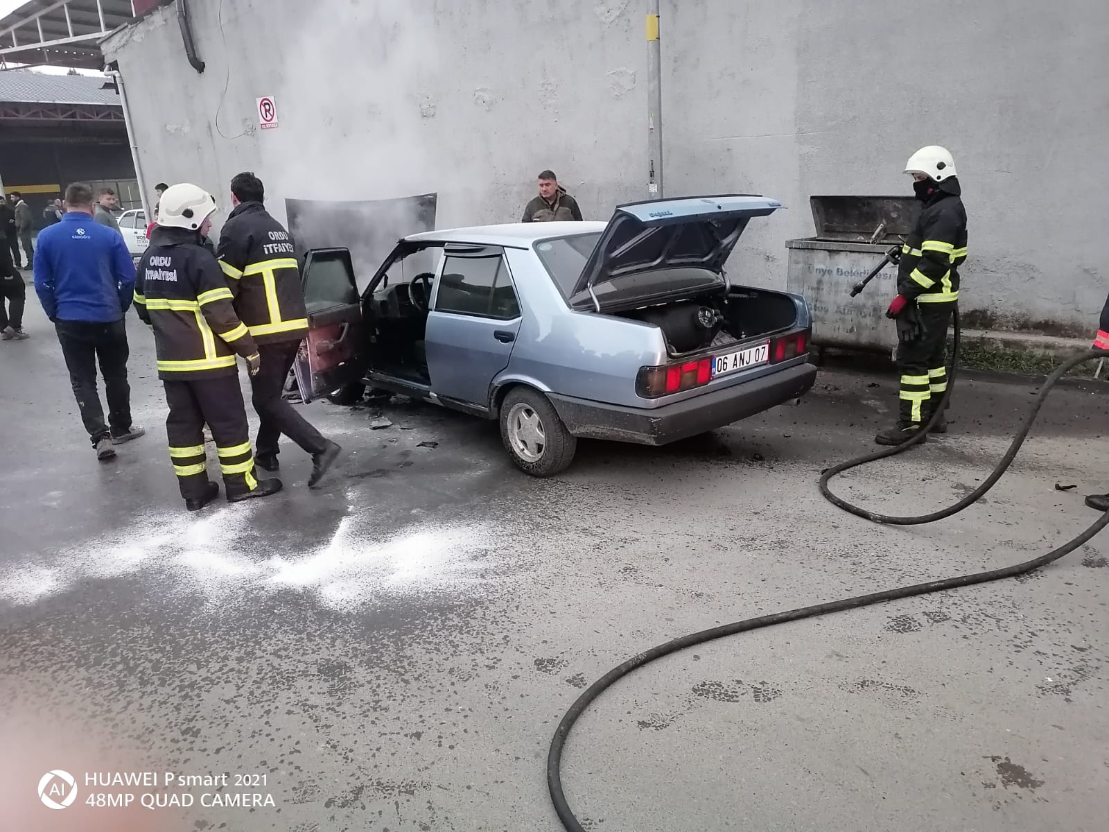 Ünye Sanayi Sitesi’nde bugün saat 17:00 sıralarında meydana gelen olayda,